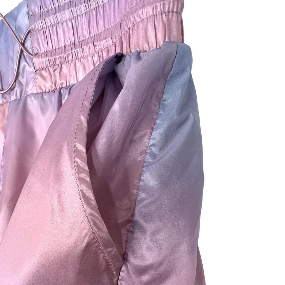 Forever 21 Womens Athletic Ombre High Waist Lined Shorts Sz Medium Pink Purple